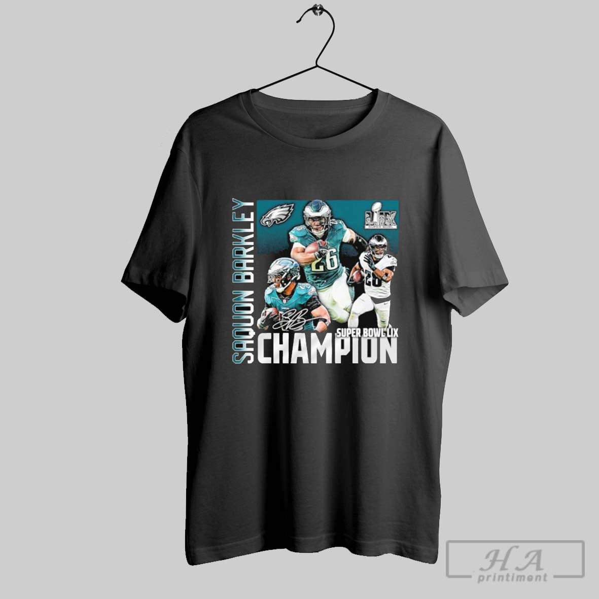 Top Saquon Barkley Philadelphia Eagles Super Bowl Lix Champions T Shirt