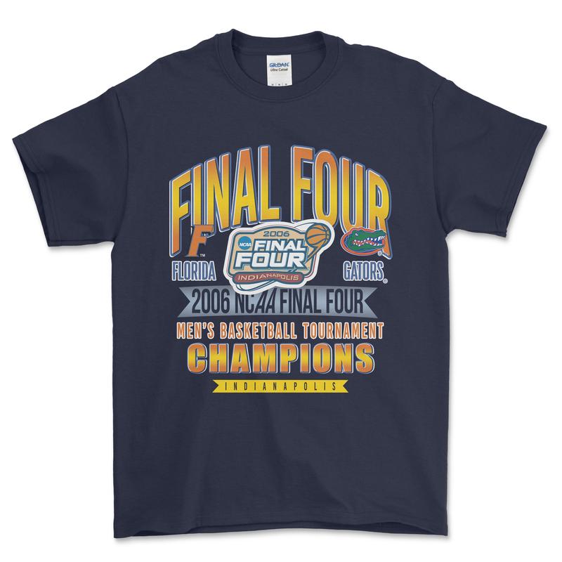 2006 NCAA Final Four Champions Indianapolis T-Shirt, graphic vintage sports tees for men