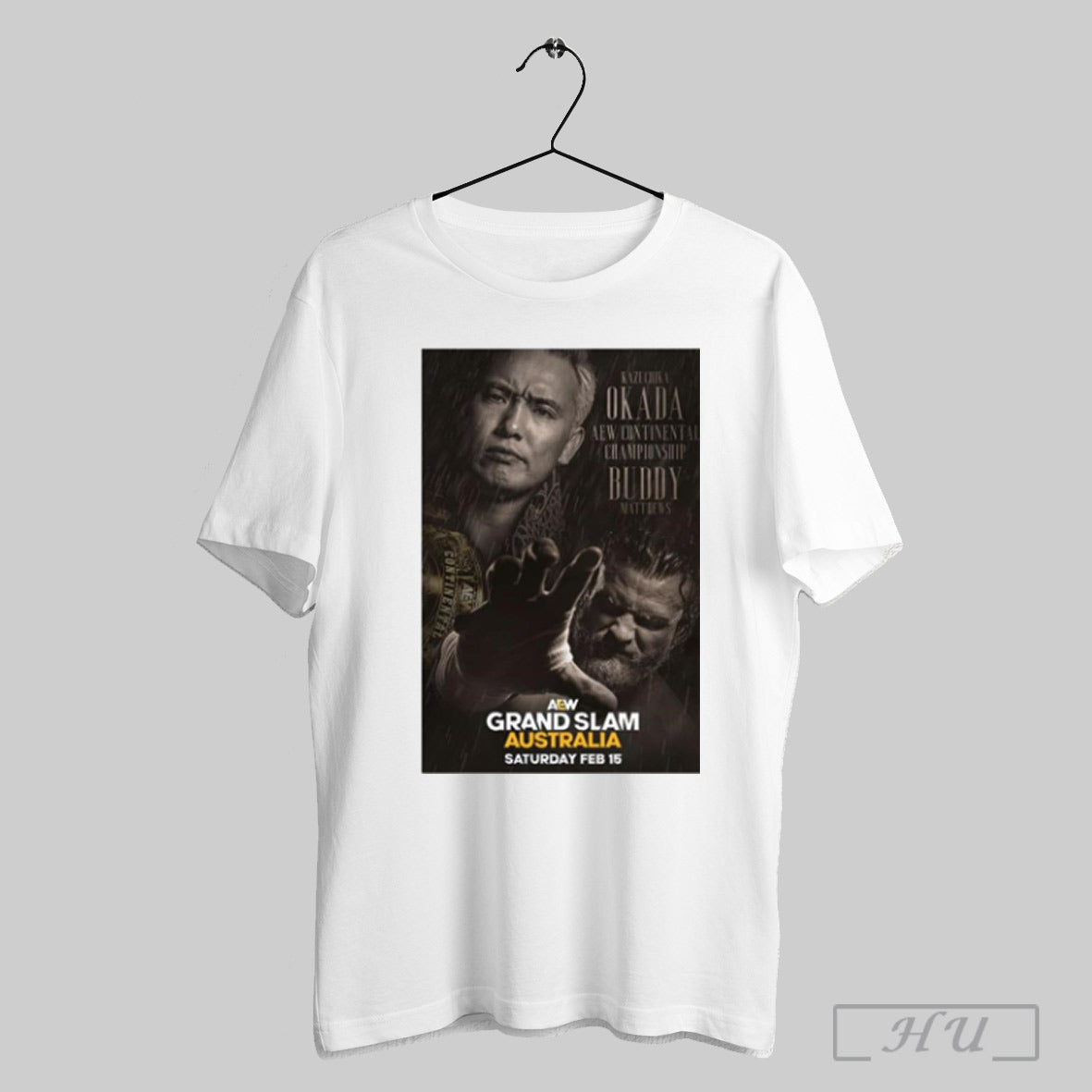 Trendy Matchup Monday Kazuchika Okada Vs Buddy Matthews Aew Grand Slam Australia Championship Buddy 2 15 2025 Poster T Shirt Sweatshirt