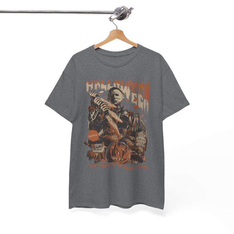 Vintage Michael Myers Halloween Unisex Heavy Cotton Tee - Myers Thriller Friday the 13th Horror - Retro Halloween Shirt - Thriller - Fall Vibes - Tric