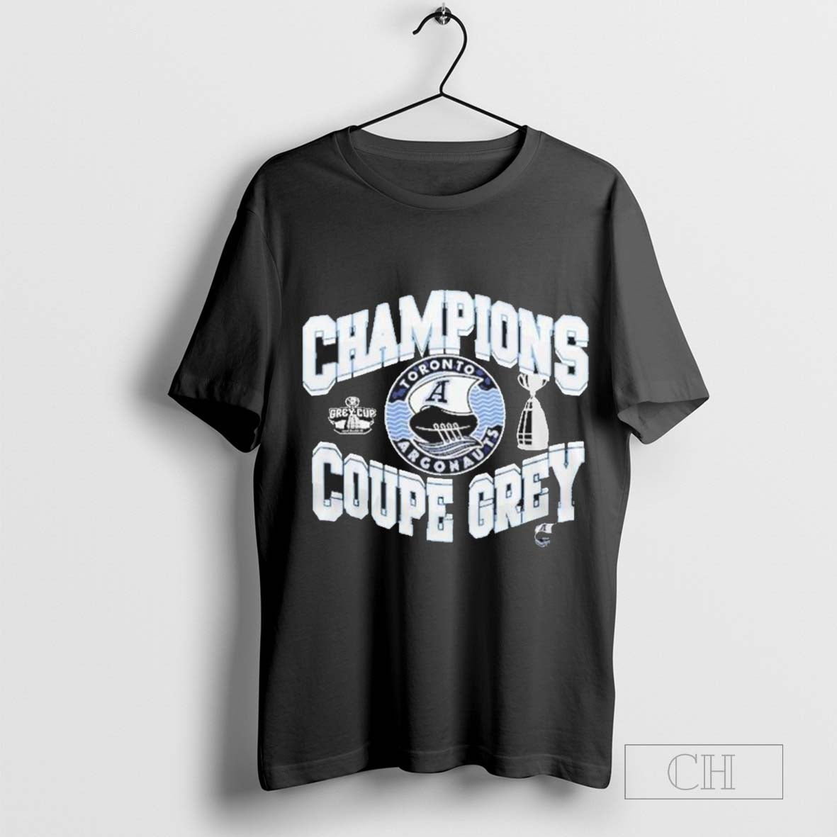 Toronto Argonauts Champions Coupe Grey 2024 Logo T-Shirt