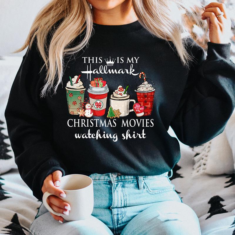 This Is My Movie Watching Christmas Crewneck Sweatshirt, Hoodie, T-shirt