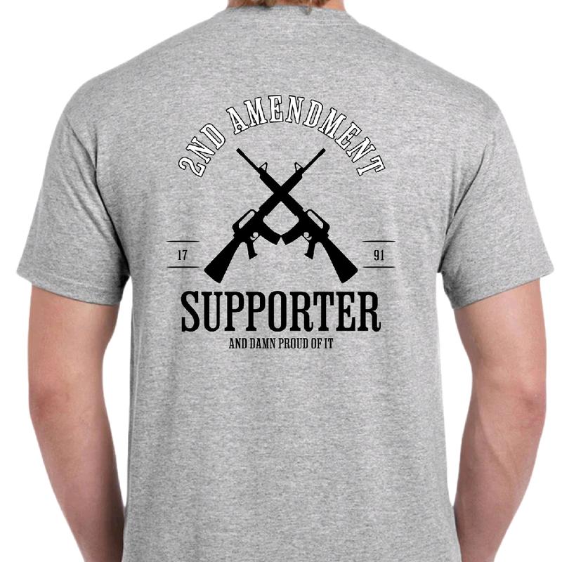 2nd Amendment Supporter T-shirt Menswear. Casual