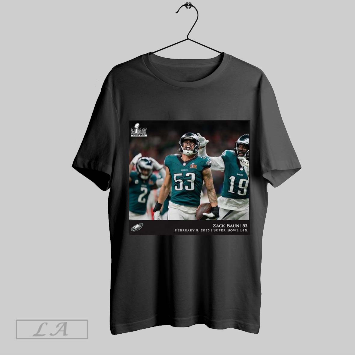 Top Zack Baun Philadelphia Eagles Nfl Flash Features Super Bowl Lix Champions February 9 2025 Sweatshirt T Shirt