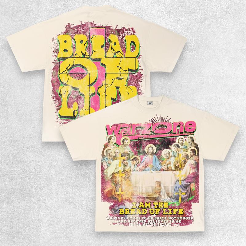 Y2K Graphic Warzone Bread Of Life Personalize Printed Tshirt Casual Cotton Top Womenswear