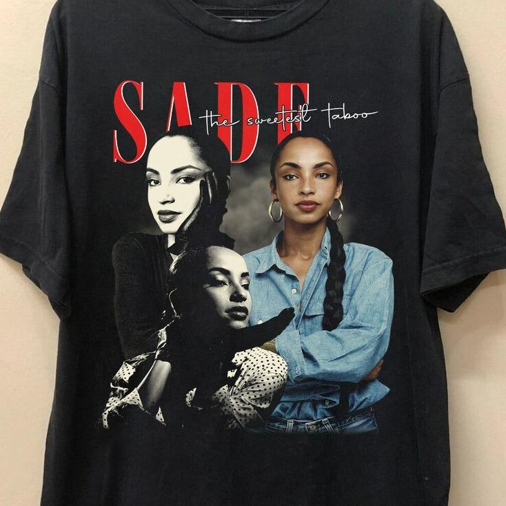 Vintage Sade Adu 2024 Graphic Shirt, Adu Sade Kiss of Life Lusic 2024, Sade Singer Pop Music shirt, Sade Album Shirt Cotton Menswear