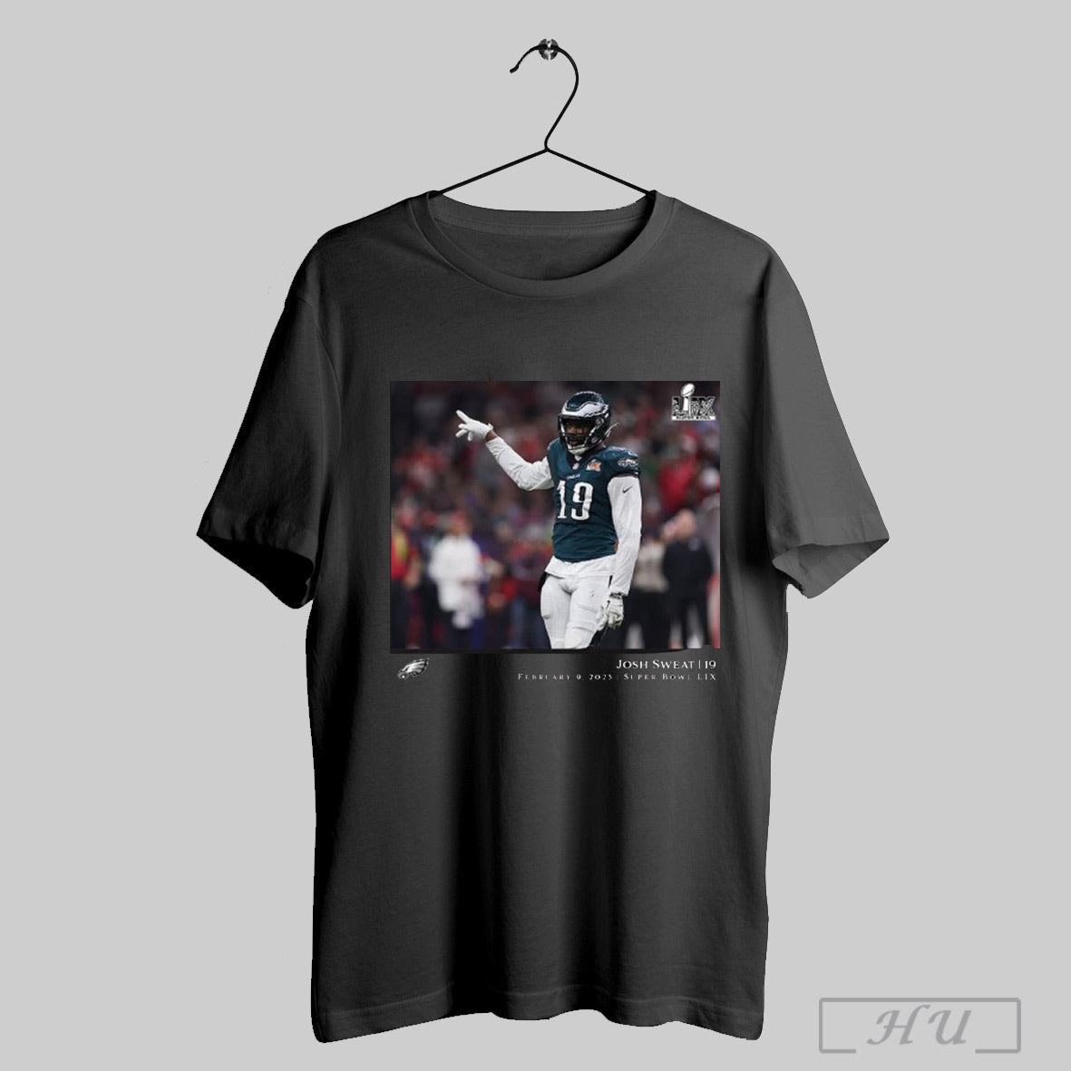 Trendy Official Josh Sweat Philadelphia Eagles Nfl Flash Features Super Bowl Lix Champions February 9 2025 Shirt
