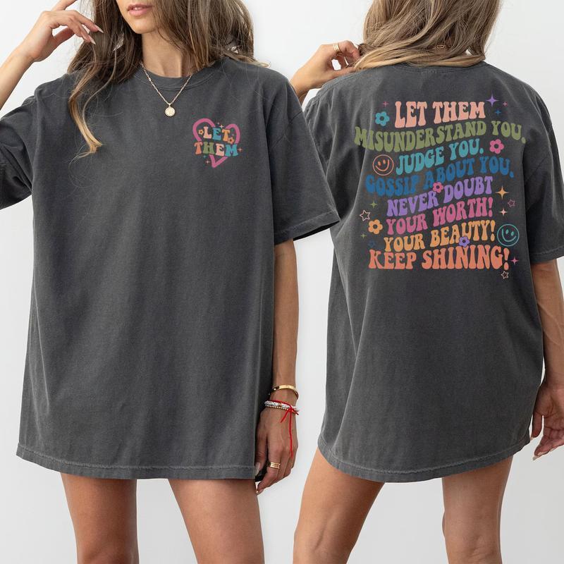 2 Sided Stand out in a Mental Health Shirt that says, Let Them Misunderstand You., T-Shirt, Sweatshirt, Hoodie, Comfort Colors