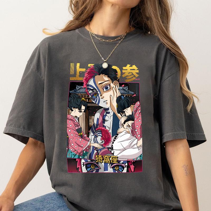 Akaza Hakuji Soyama Demon Slayer Shirt, Akaza Upper Moon 3 Demon Eyes Sweatshirt, Kimetsu No Yaiba t-shirt, anime sweatshirt hoodie