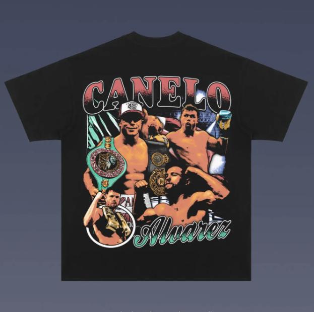 VINTAGE TEE  CANELO ALVAREZ TEE, Double Sided Prints Vintage T-Shirt, Boxing Shirt, UFC Shirt, Graphic Tee, Unisex T-Shirt, Gift All Top Menswear