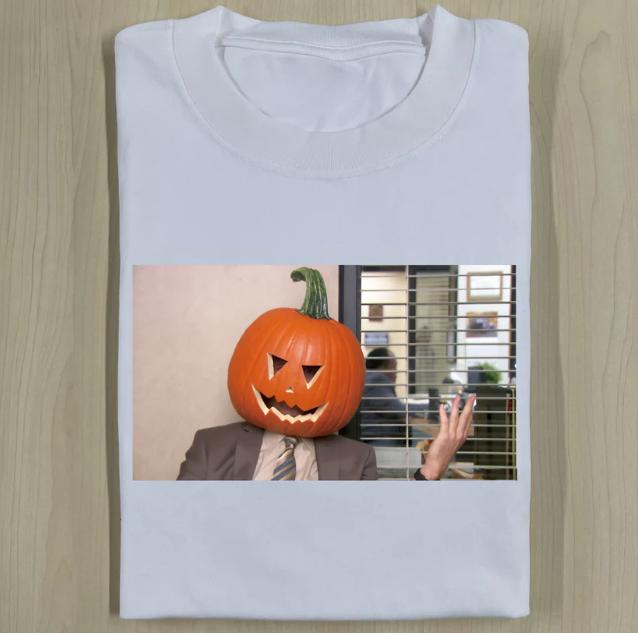 THE OFFICE DWIGHT PUMPKIN HEAD FUNNY HALLOWEEN T-SHIRT, Horror Movie Shirt, Horror Character, Funny Halloween Shirt, Unisex T-Shirt, Gift For Men Wome