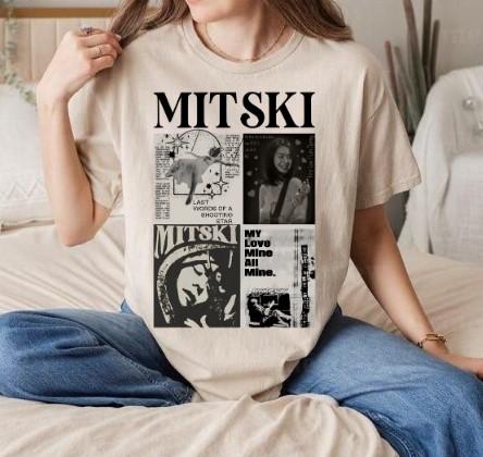 Vintage Mitski Album Cover T-Shirt Mitski Music Cotton  All Size Men Women Shirt