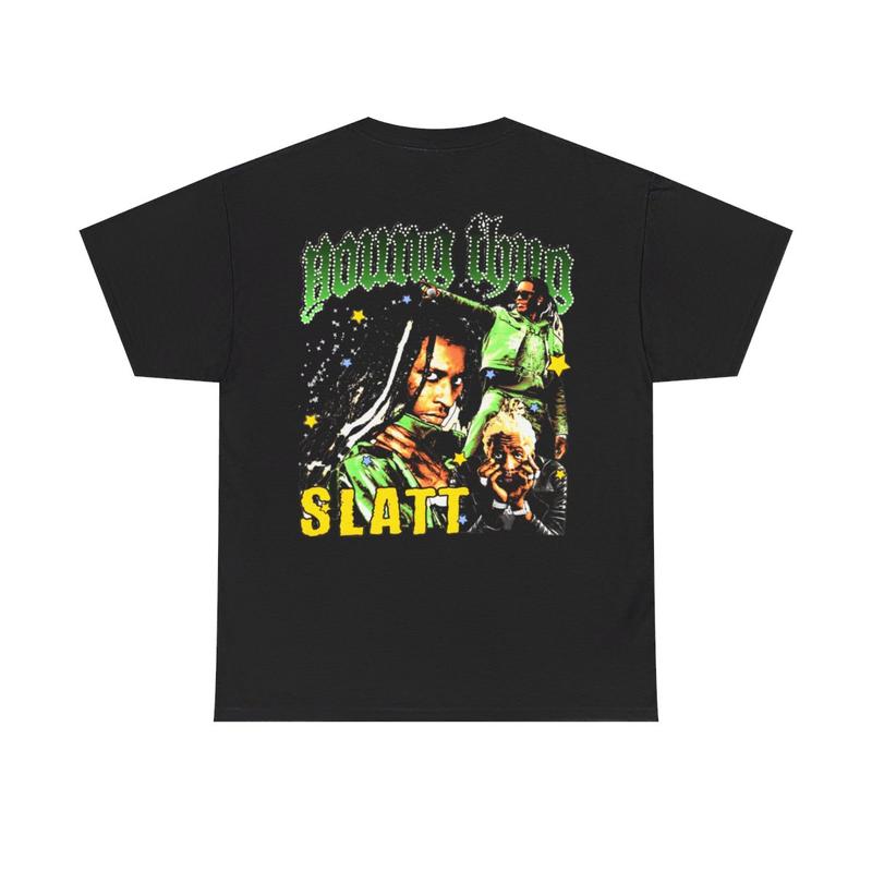 YOUNG THUG T-SHIRT Rap Tee Concert Merch Free Thugger Slime Season Green Rare Hip Hop Graphic Print Casual Classic Cotton Menswear Retro Top Vintage C
