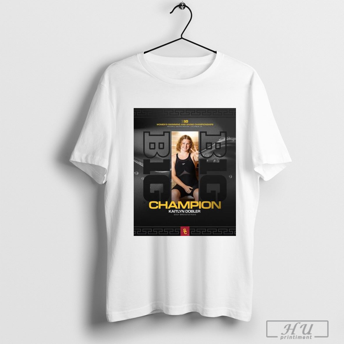 Trendy Poster Co B1g Champ Kaitlyn Dobler Ties For 1st In The 200y Breaststroke Usc Swimming And Diving Championships 2025 T Shirts Sweatshirt