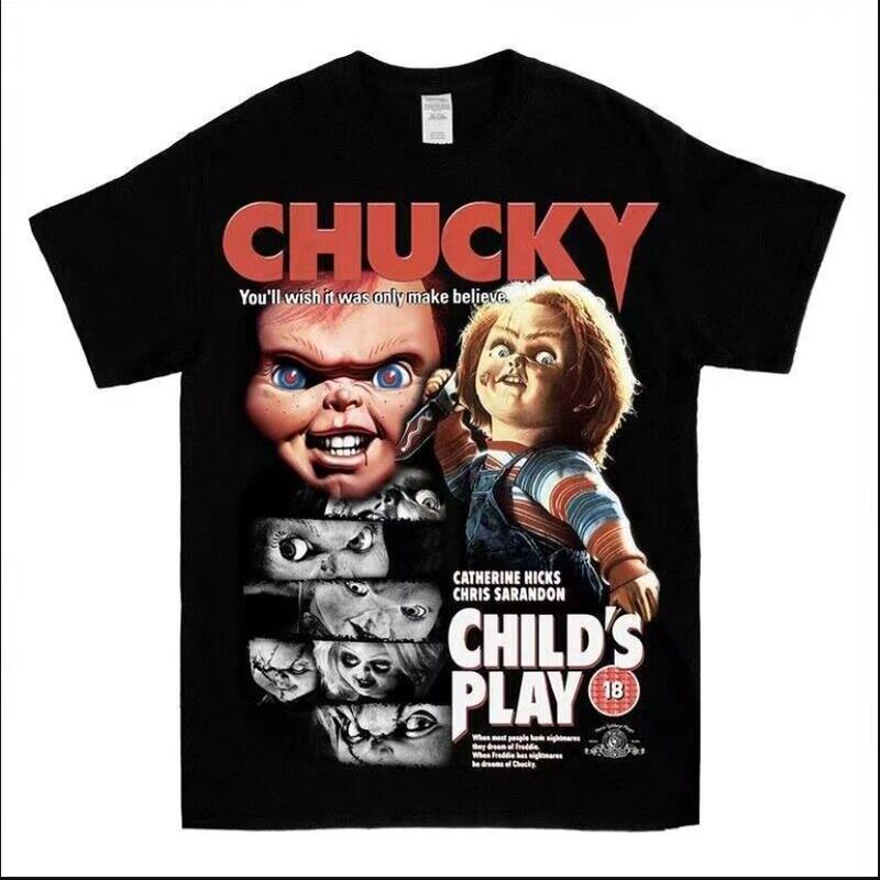 Chucky Child's Play Horror Movie T-Shirt Movie Fans Black Shirt