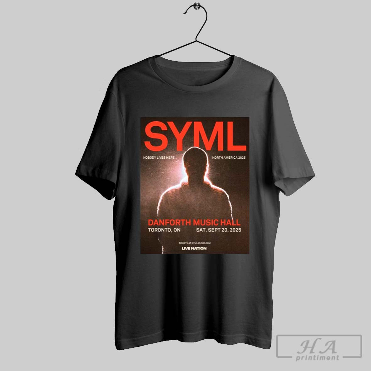 Original Syml Nobody Lives Here North America 2025 Danforth Music Hall Toronto On Sat Sept 20 2025 Shirt