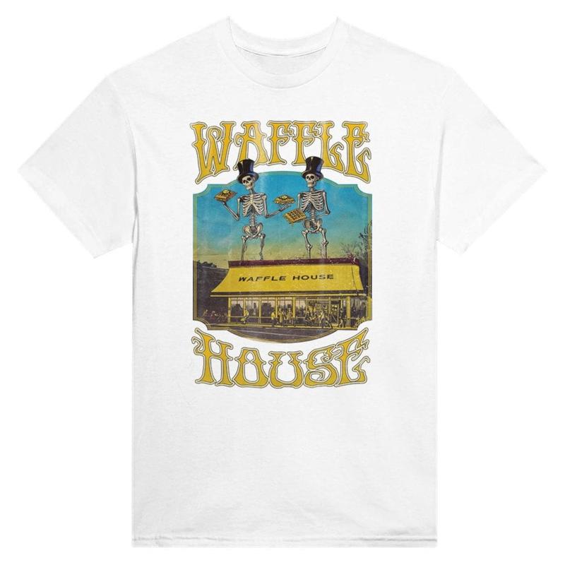 Waffle House Grateful Dead Lot T-Shirt, Trendy Shirt, Full Color T-Shirt, Graphic Vintage T-Shirt, For Men, For Women