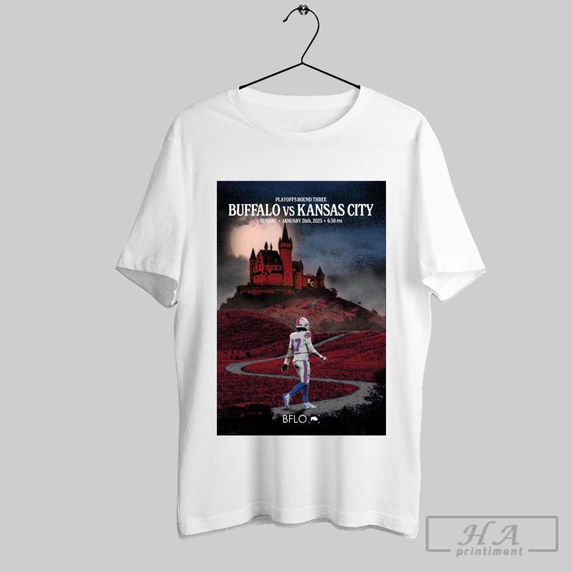 Playoffs Round Three Josh Allen Buffalo Bills Vs Kansas City Chiefs Sunday Jan 26th 2025 Conference Championship Weekend Poster T Shirt