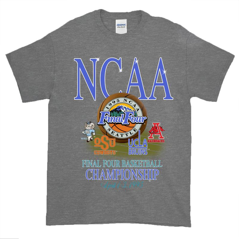 1995 NCAA Final Four Championship Vintage t-shirt, Vintage graphic tee Classic Cotton Menswear Top Tshirt Embroidered Hoodie