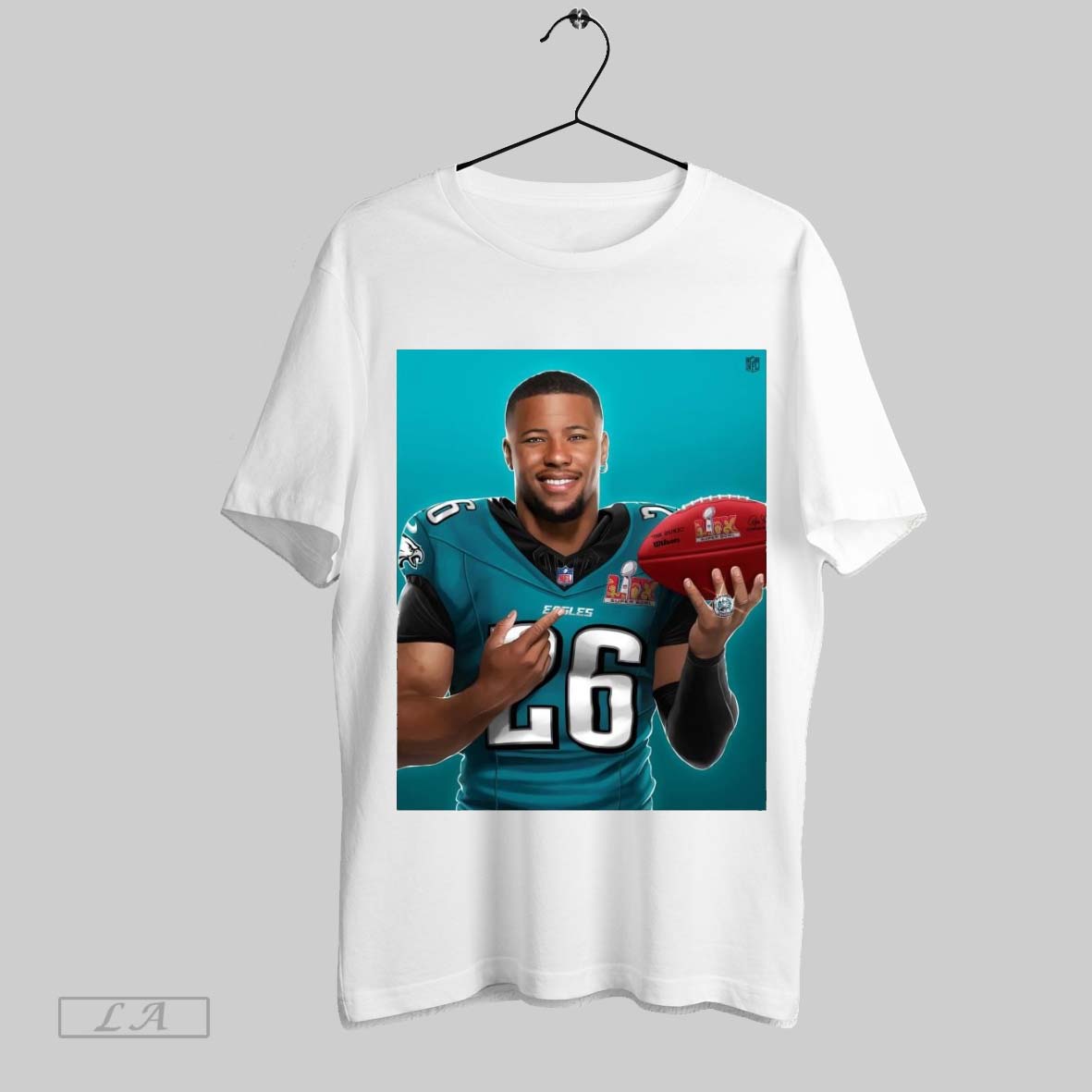 Top Poster Saquon Barkley Philadelphia Eagles Super Bowl Lix Champions Birthday Rings Unisex Sweatshirt T Shirt