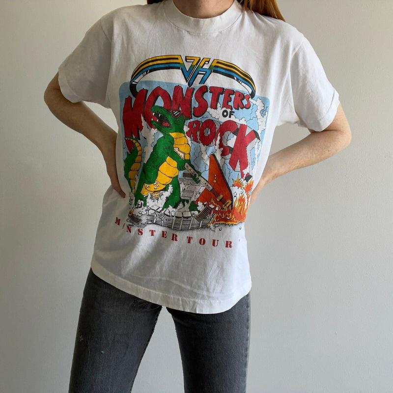 Vintage Van Halen Monsters of Rock Tour 1988 T-Shirt Tour Concert Rock Band Album Concert Merch, Gift For Fan, Trendy Tee, Graphic Single Rap Hop Hip,