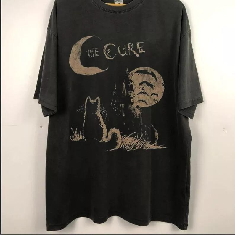 Retro Band The Cure Unisex T-Shirt, Classic Music Band Graphic Reprint Tee Cotton Fabric