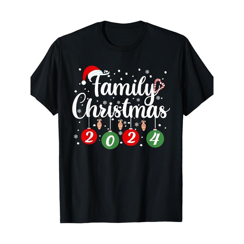 Family Christmas Pyjamas Family Holiday T-shirt, Casual, Printed, Stylish -100% cotton Made in USA