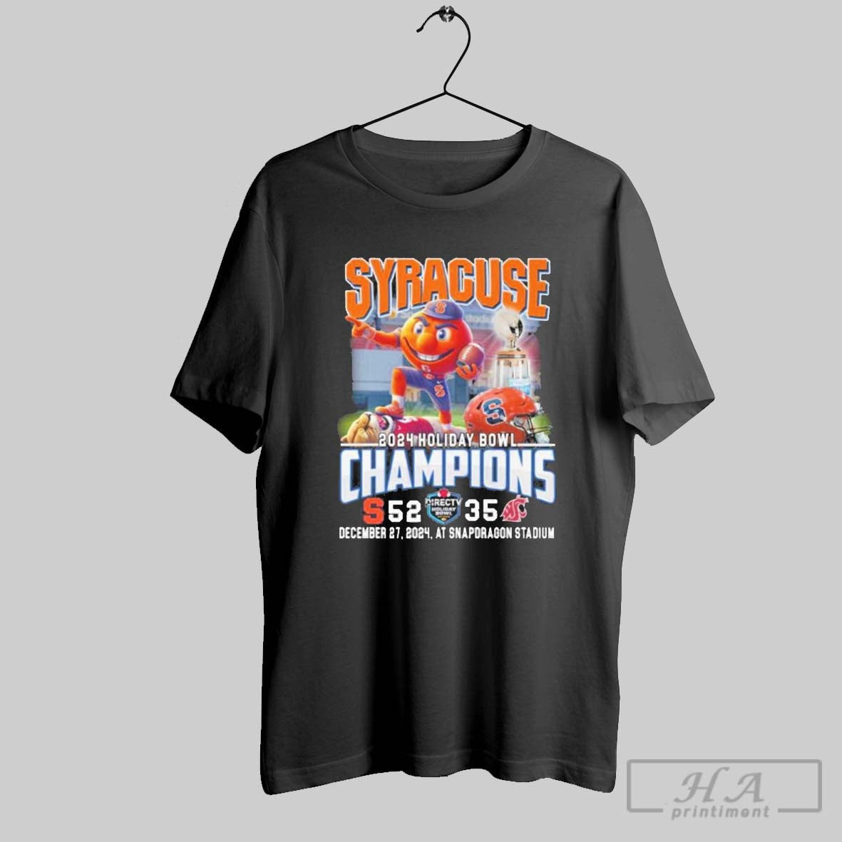 Official Syracuse Orange 2024 Holiday Bowl Champions Snapdragon Stadium T Shirt