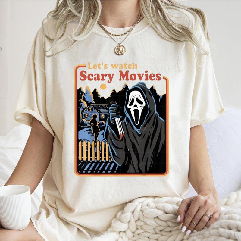 Lets Watch Movies T-Shirt Unisex Classic Cotton Printed