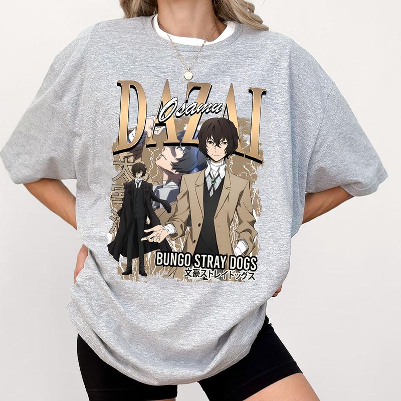 Dazai Osamu Shirt, Character from Bungo Stray Dogs t-shirt, Anime Character Shirt, Anime gift shirt, Birthday gift, Anime lover gift