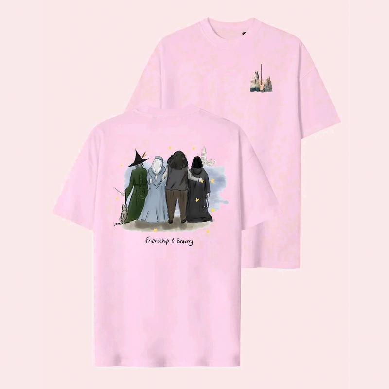 2 Sided Casual tops in every size and color featuring the iconic Maggie Smith T-Shirt paying tribute to Hogwarts Professor McGonagall in the magical m