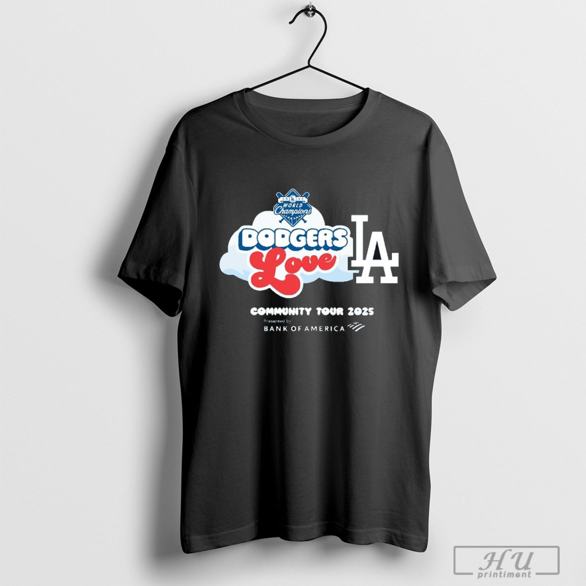 Trendy Los Angeles Dodgers World Champions Dodgers Love Community Tour 2025 Bank Of America T Shirt