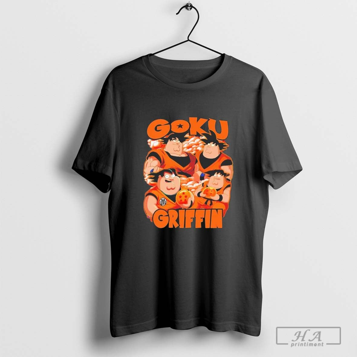 Official Son Goku X Griffin Family Guy Dragon Ball Anime T-shirts