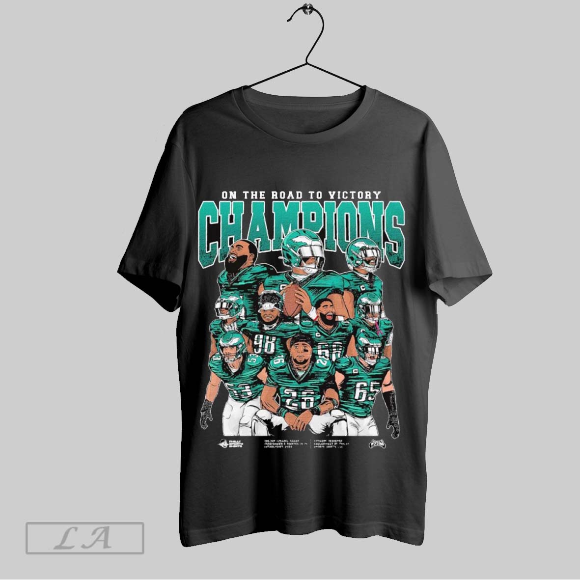 Top Philadelphia Eagles Birds On The Road To Victory Champions T Shirt