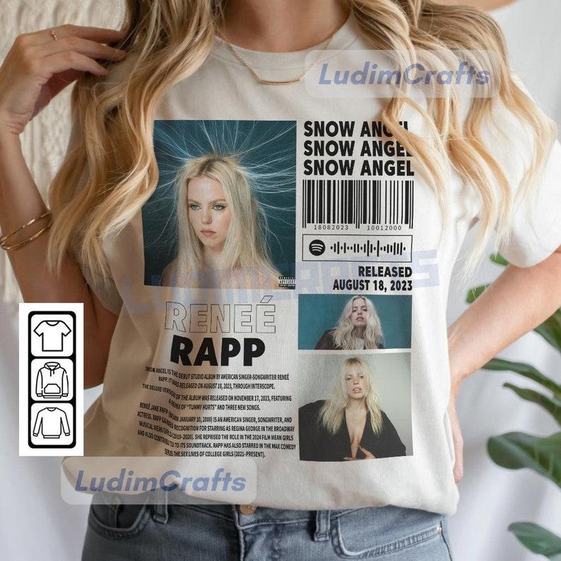 Renee Rapp Music Merch Shirt, Snow Angel Renee Album 90s Tee, Renee Rapp Tour 2024 Gift Bootleg Inspired Sweatshirt 2201 PTP - Unisex T-Shirt, Long Te