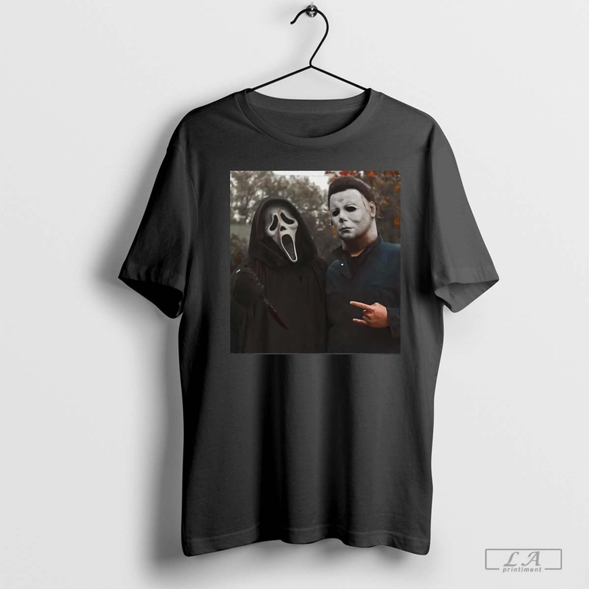 Vintage 90s Halloween Ghost face Scream Michael Myers T-Shirt, Horror Killer Characters Club Shirts, Scary Movies Tee