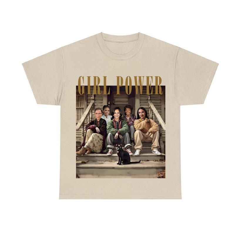 (New Version) Girl Power T-Shirt, Kamala Harris Shirt, Vote Shirt, Women Rights Shirt, Unisex Cotton Tee