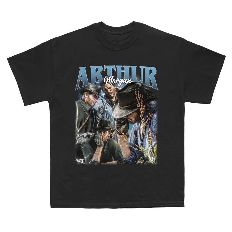 Arthur Morgan Vintage T-Shirt, Arthur Morgan Red Dad Redemption Shirt, Gift For Movies Lovers Casual Clothing Fabric Menswear Top  Sweatshirts