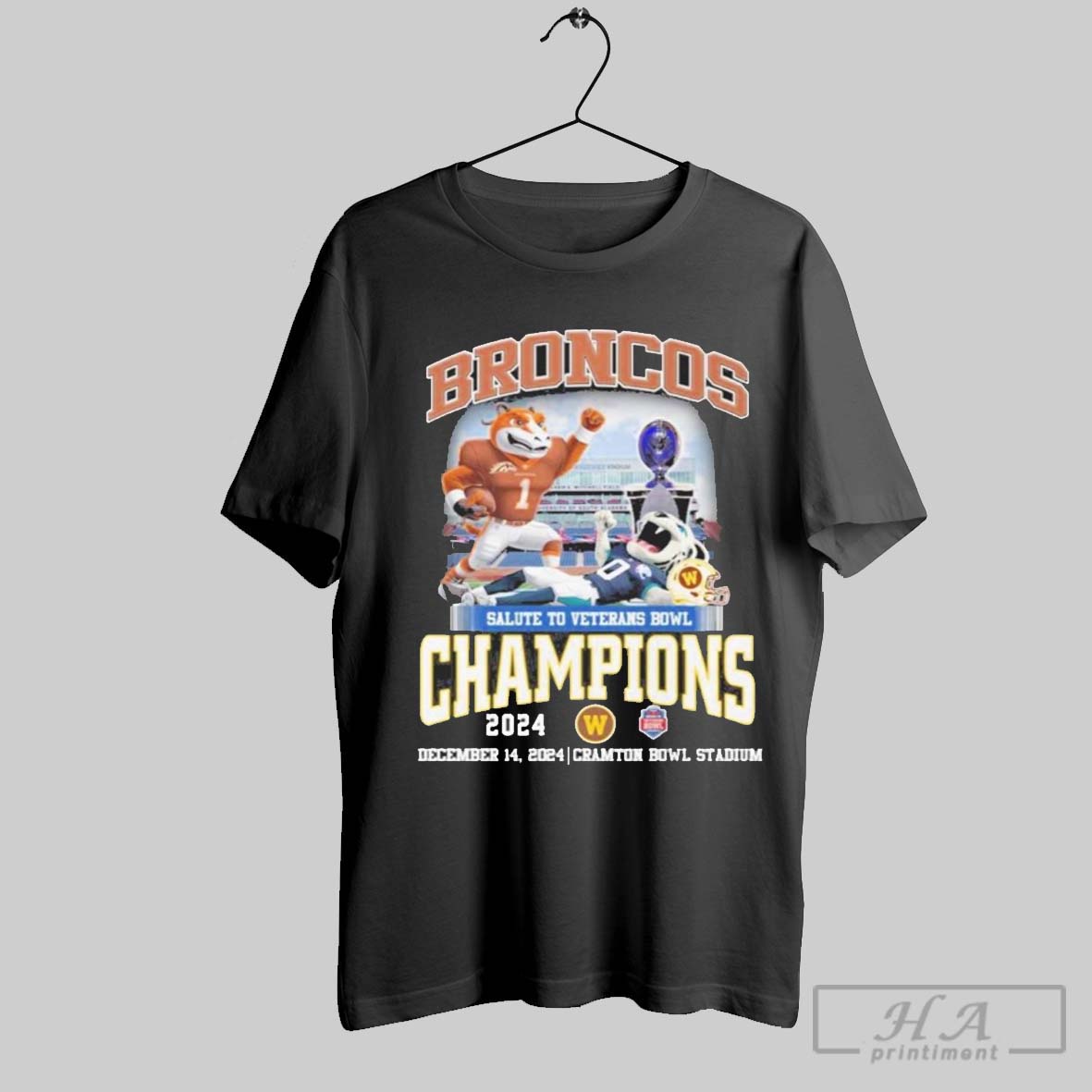 Western Michigan Broncos Salute To Veterans Bowls Champions 2024 Celebrating T Shirt