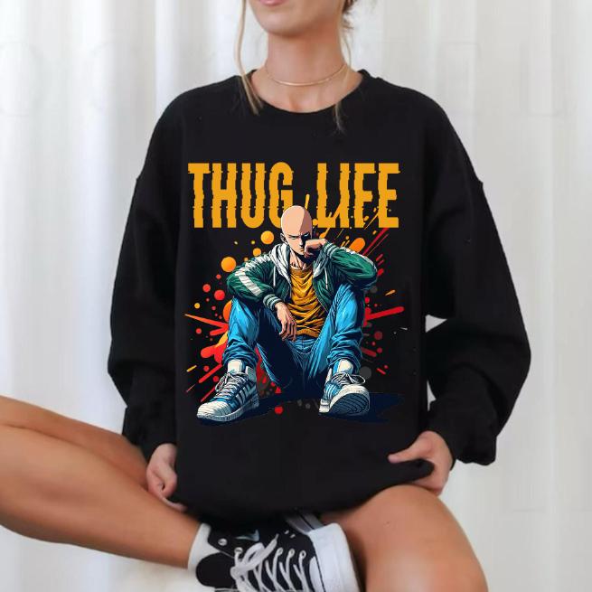 Saiitama Thuglife Shirt, 0ne punc man Animee Shirt, Sweatshirt Hoodie