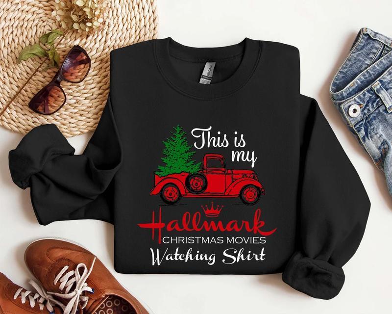 This is My Hallmark Christmas Movie Watching Sweatshirt, Hallmark Long Sleeve Tee, Hallmark Sweatshirt, Unisex Christmas Gift Sweatshirt