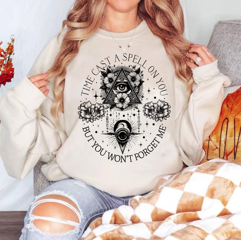 Time Cast A Spell On You But You Won't Forget Me Shirt, Classic Rock Band Lover Sweatshirt, Retro Music Fan Gift, Festival Wear, Silver Tee