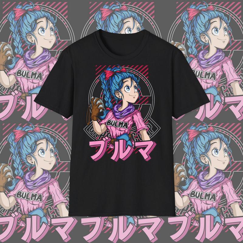 Dragon Ball Z T-shirt, DBZ Nostalgic 90s Anime Gift Goku , Goku shirt, Bulma, Gift for fan Menswear Top