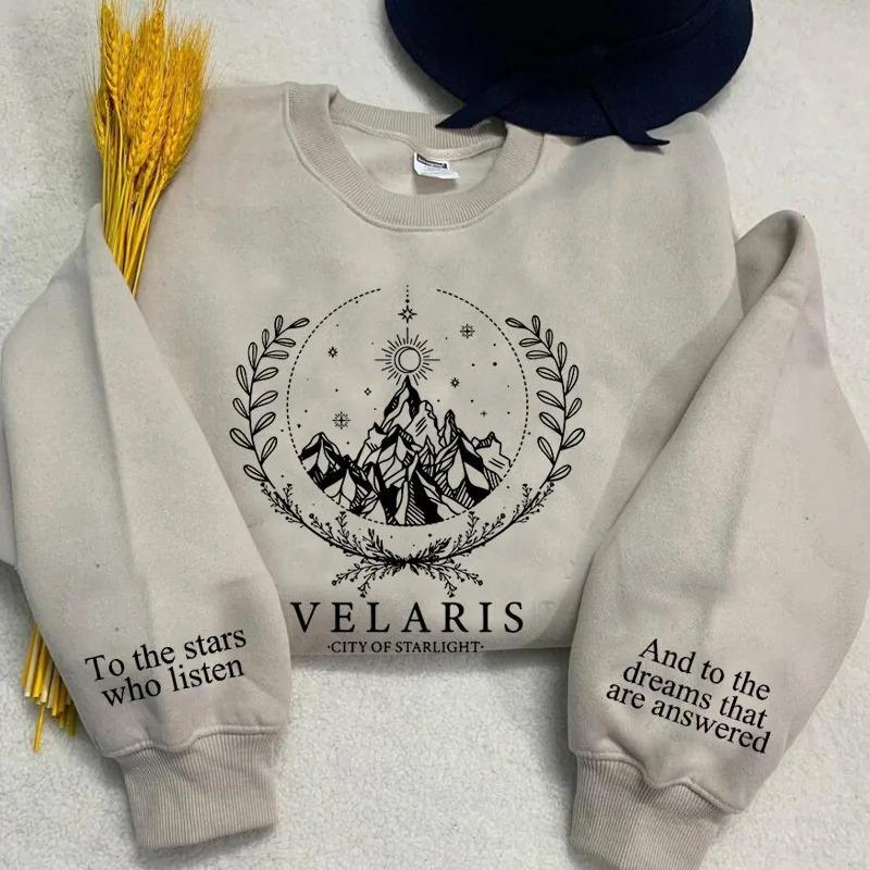 Velaris City of Starlight ACOTAR Sweatshirt Women The Night Court Graphic Sweatshirs Court of Dreams Sarah Bookish Sweat Tops