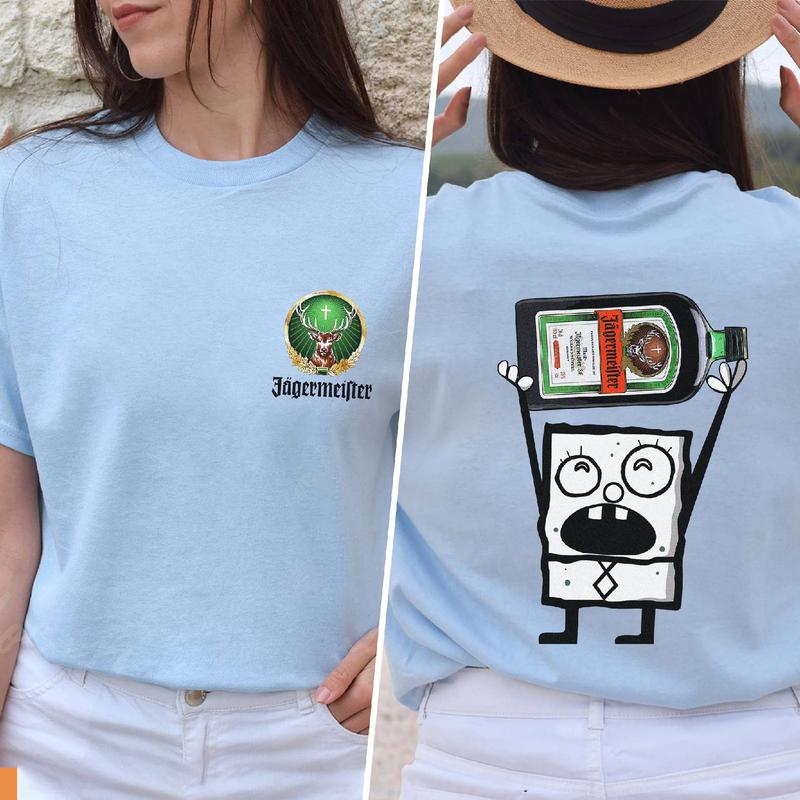 Jagermeister Doodlebob Shirt, Doodlebob Character Movie Tshirt, Drinking Lover Tshirt, Funny Shirt