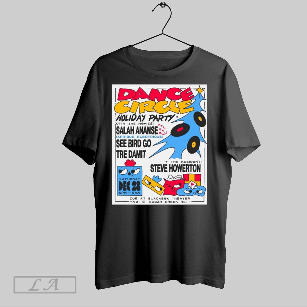 Official Poster Steve Howerton Dance Circle Holiday Party With The Homies Atl Salah Ananse December 28 2024 T Shirt