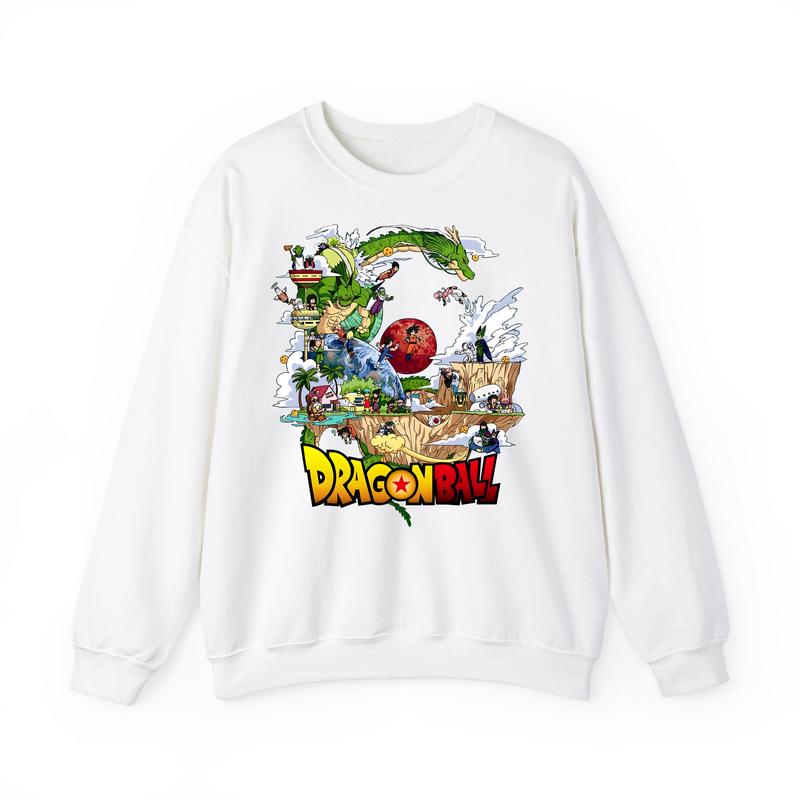 Dragon Ball Z 1 And 2 Sides Shirt, Goku Vegeta Shirt, DBZ Shirt, Vintage Anime Crewneck, Gift For Her, Gift For Him, Gift Idea