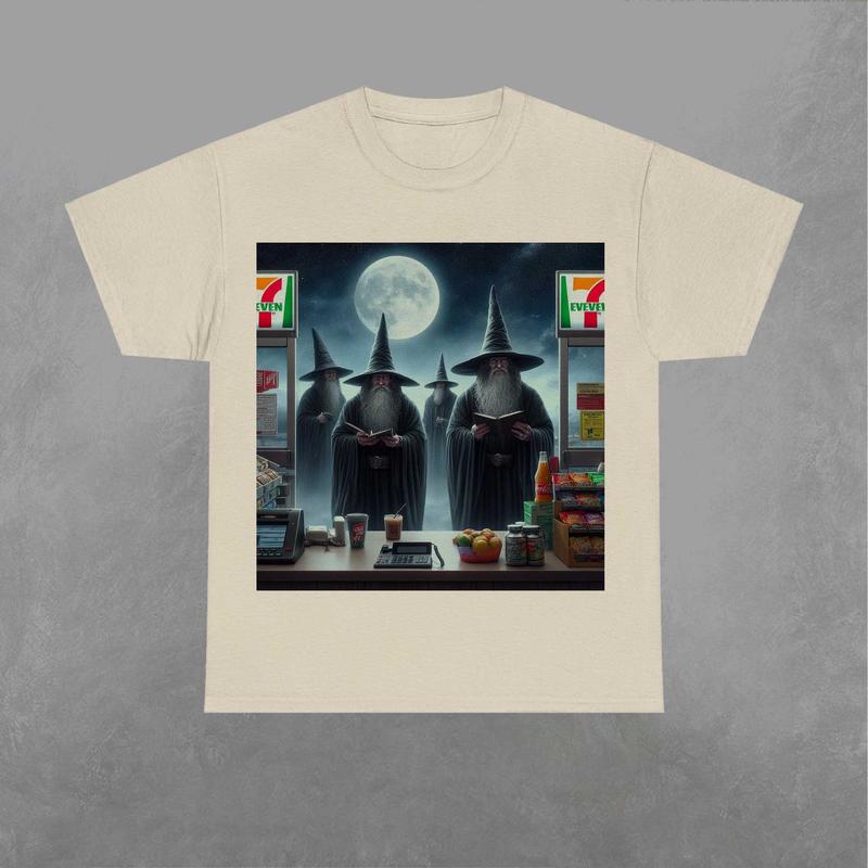 Wizard at 7eleven Shirt, Wizard Sweater, Gandaff Shirt, LOTR Sweater, Movie Graphic Shirt Classic Fabric Menswear Top Menswear Top