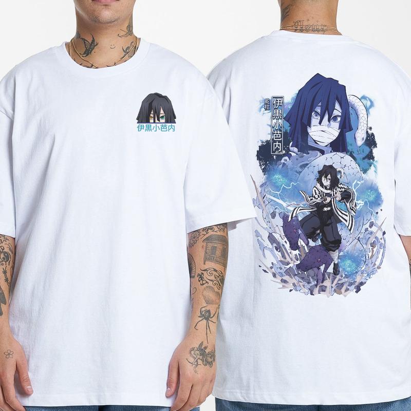 Obanai Iguro Snake Hashira 2 sides shirt, Demon Slayer t-shirt, Anime sweatshirt hoodie, Anime lover t-shirt Menswear