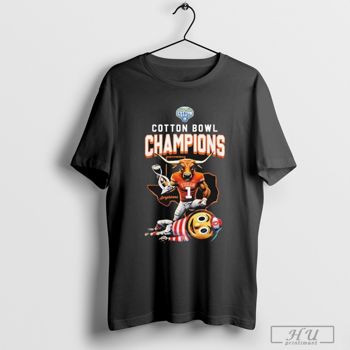 Texas Longhorns Goodyear Cotton Bowl Champions 2025 Mascot T Shirt